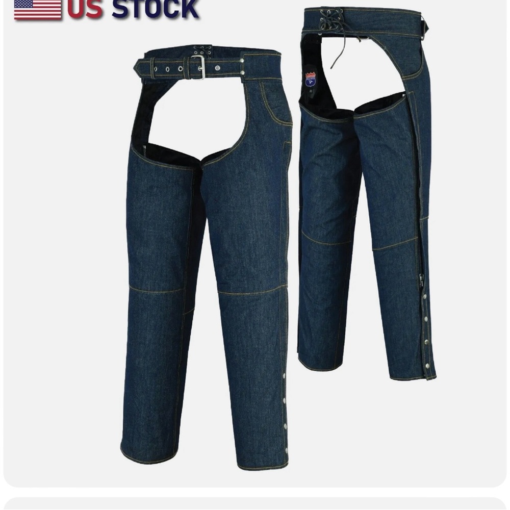 Blue Denim Ladies Motorcycle Bike Riding Chap